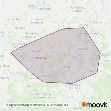 Схема покрытия компании RV ASR Bus