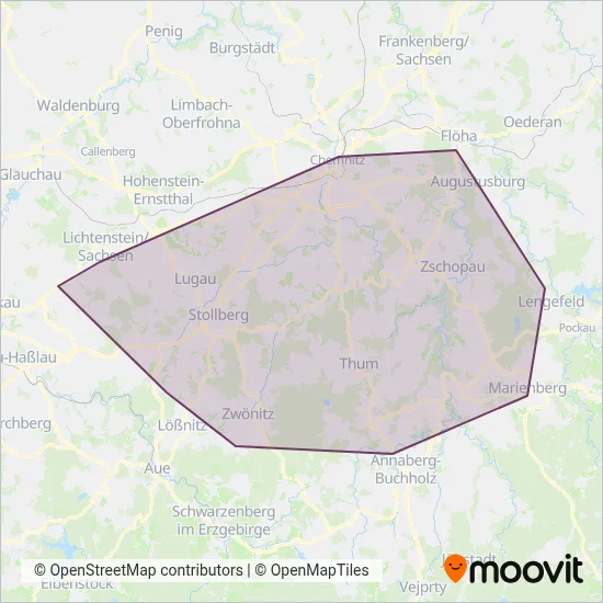 RV ASR Bus coverage area map