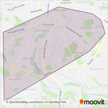 Схема покрытия компании SV Chemnitz Strab