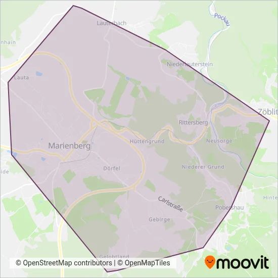 SV Marienberg Bus coverage area map