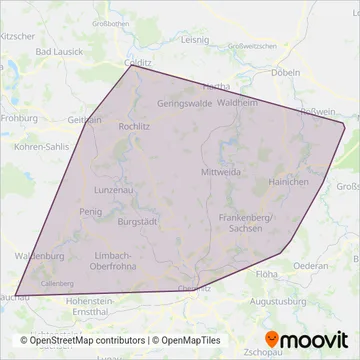 RV Mittweida Bus coverage area map