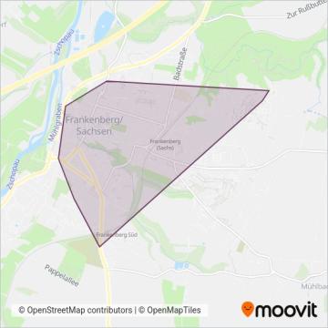 Схема покрытия компании SV Frankenberg Bus