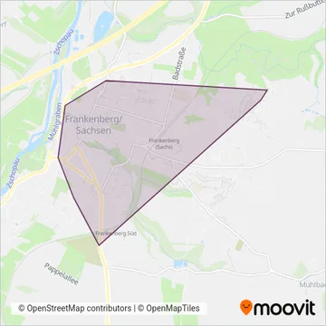 SV Frankenberg Bus coverage area map