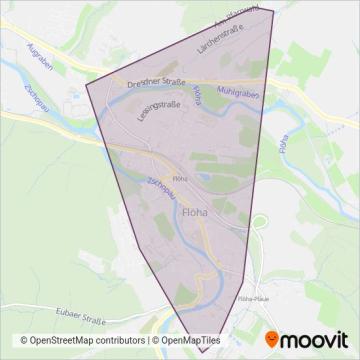 Схема покрытия компании SV Flöha Bus