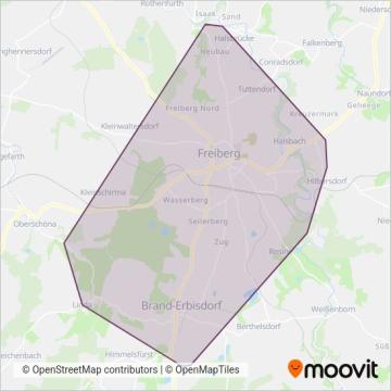 Схема покрытия компании SV Freiberg/Brand-Erbisdorf Bus