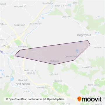 BIELAWA coverage area map