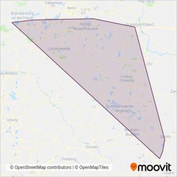 Схема покрытия компании Ostdeutsche Eisenbahn GmbH (Поезд)
