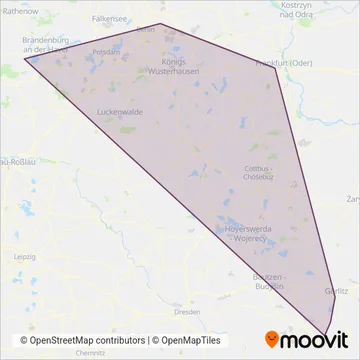 Ostdeutsche Eisenbahn GmbH (Rail) coverage area map