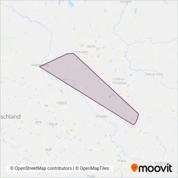 Схема покрытия компании Ostdeutsche Eisenbahn GmbH (Автобус)