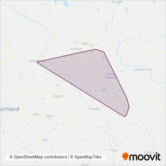Ostdeutsche Eisenbahn GmbH (Bus) coverage area map