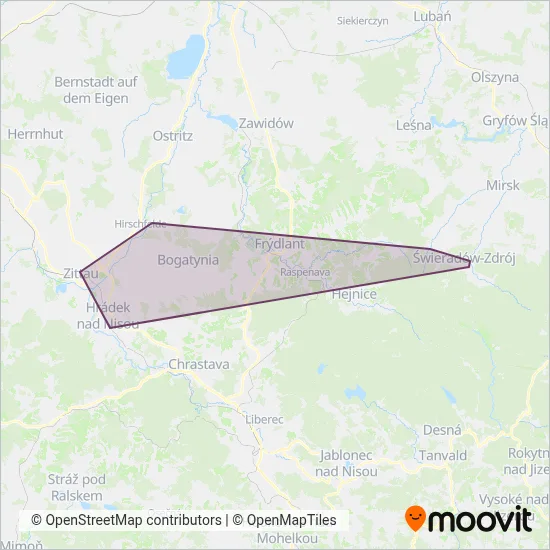 CSAD-Liberec Verbundsgebiet