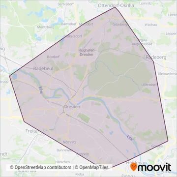 DVB-Bus coverage area map