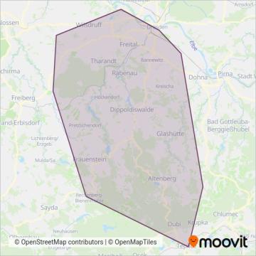 Схема покрытия компании RVD-Busverkehr