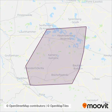 RBO-Busverkehr coverage area map