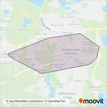 Схема покрытия компании VGH Busverkehr