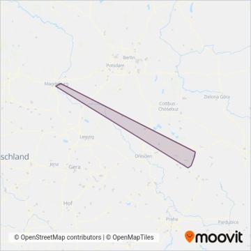 Схема покрытия компании ODEG Ostdeutsche Eisenbahn GmbH
