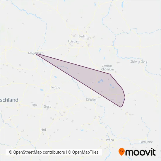 ODEG Ostdeutsche Eisenbahn GmbH coverage area map