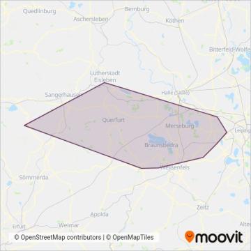 Схема покрытия компании PNVG Merseburg-Querfurt
