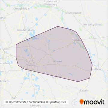 Схема покрытия компании Nordsachsen Mobil