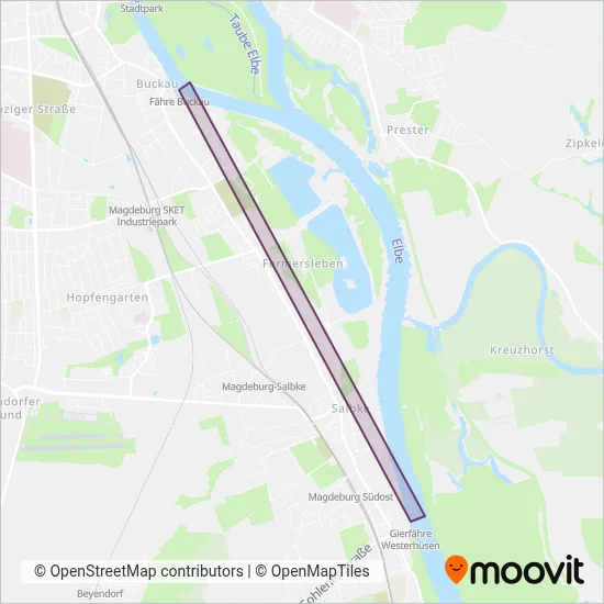Magdeburger Weiße Flotte coverage area map