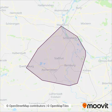 KVG Salzland coverage area map