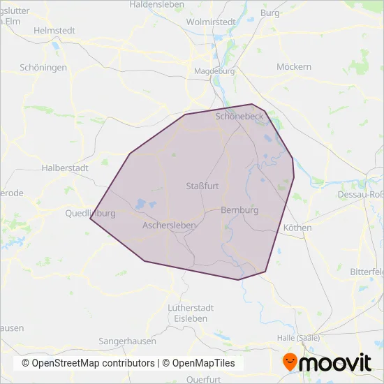 KVG Salzland coverage area map