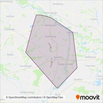 Схема покрытия компании Stendalbus