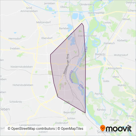Magdeburger Verkehrsbetriebe (Tram) Verbundsgebiet