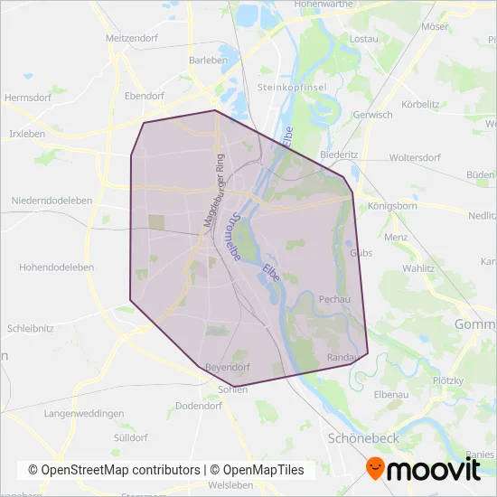 Magdeburger Verkehrsbetriebe (Bus) Verbundsgebiet