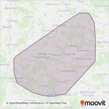 Схема покрытия компании EW Bus GmbH
