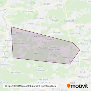 Схема покрытия компании Verkehrsunternehmen Andreas Schröder
