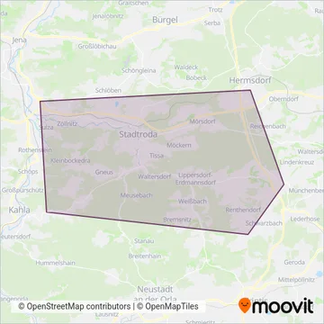 Verkehrsunternehmen Andreas Schröder coverage area map