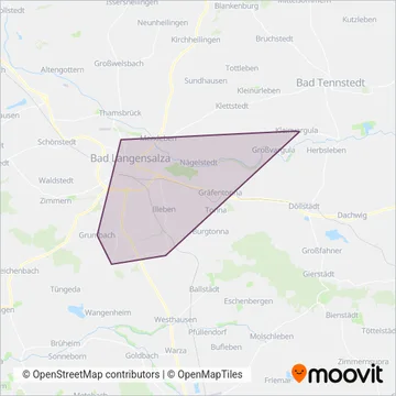 Salza Tours coverage area map