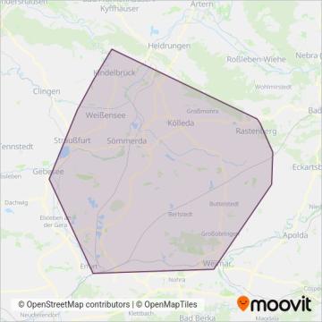 Схема покрытия компании VWG Sömmerda