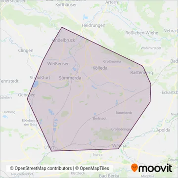 VWG Sömmerda coverage area map