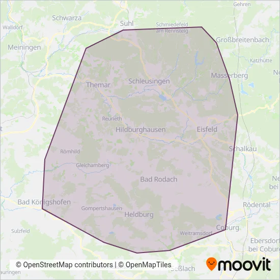 Werrabus coverage area map