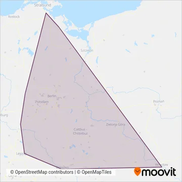 DB Regio AG Nordost coverage area map