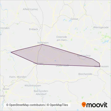 DB Regio AG Nord coverage area map