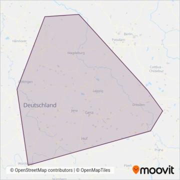 Схема покрытия компании DB Regio AG Südost