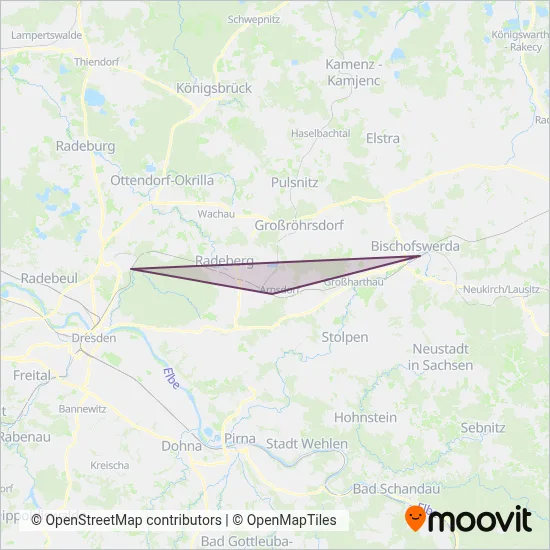 trilex-express - Die Länderbahn GmbH DLB coverage area map