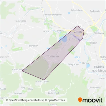 Sächsisch-Oberlausitzer Eisenbahngesellschaft coverage area map