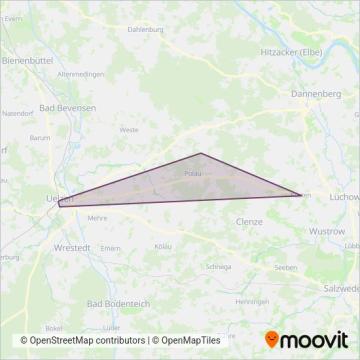 Схема покрытия компании Regionalbus Braunschweig GmbH