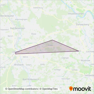 Схема покрытия компании Regionalbus Braunschweig GmbH