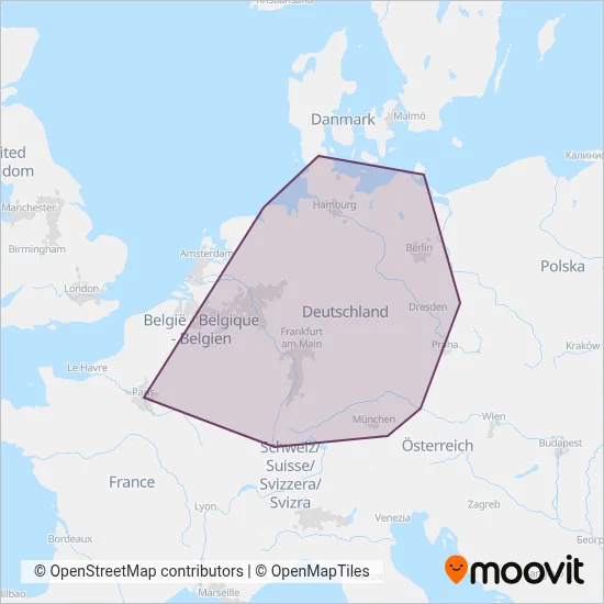 DB Fernverkehr AG (Bahn) Verbundsgebiet