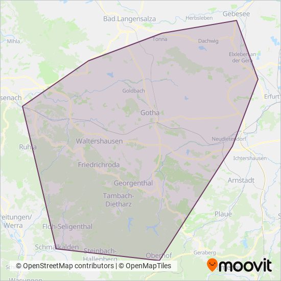 Verkehrsgemeinschaft Landkreis Gotha GbR Verbundsgebiet