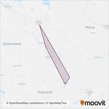 Österreichische Bundesbahnen coverage area map