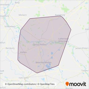 Схема покрытия компании Vetter Verkehrsbetriebe