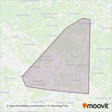 Схема покрытия компании Martin Regionalbus