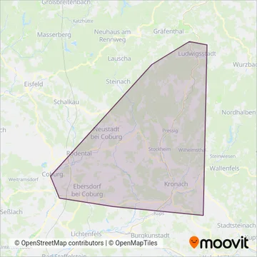 Martin Regionalbus coverage area map