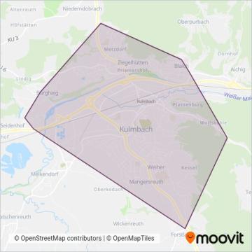 Схема покрытия компании Stadtbus Kulmbach (Автобус)